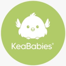 keababies lime green and white logo